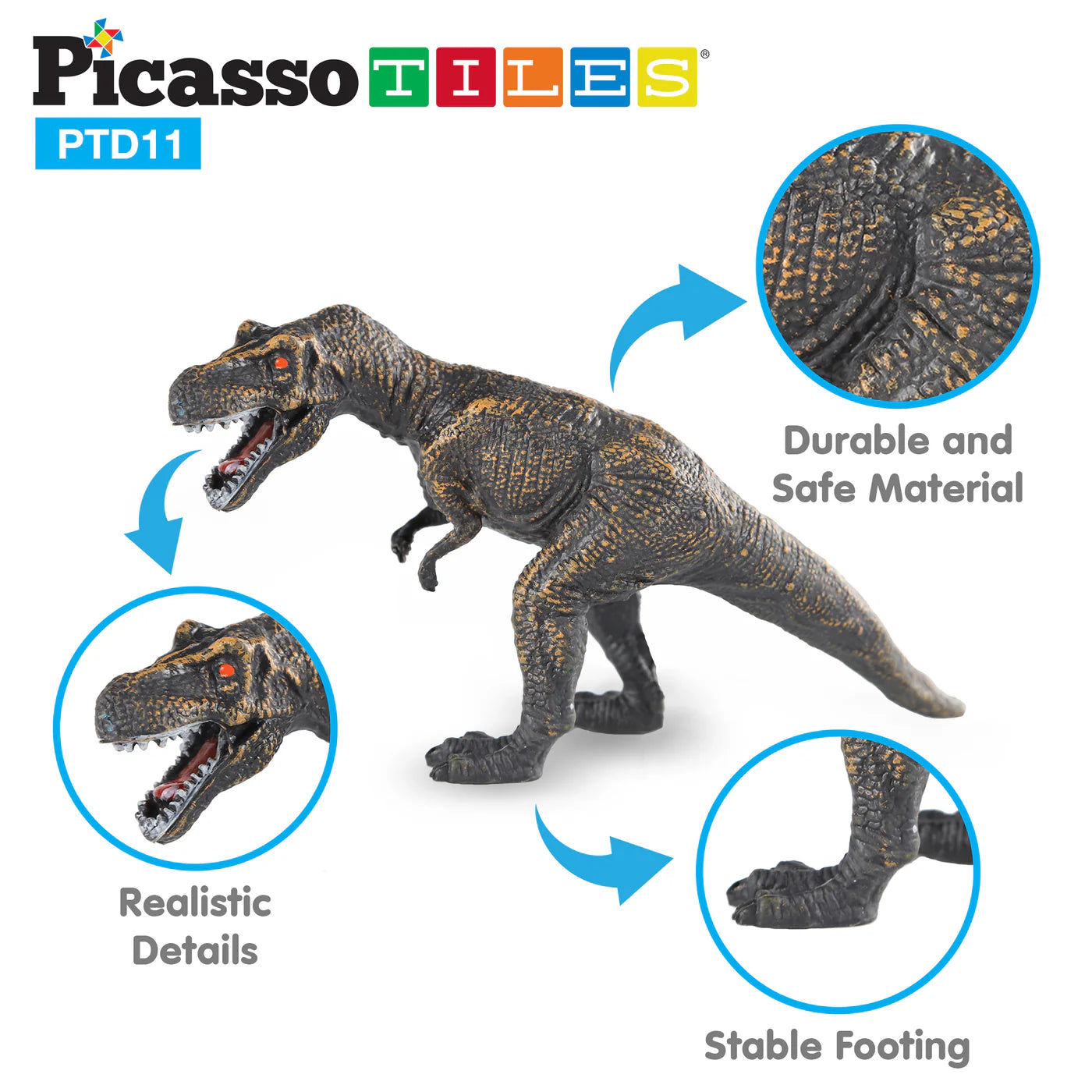 Picasso 32pcs Dinosaur Action Figures w/Playmat
