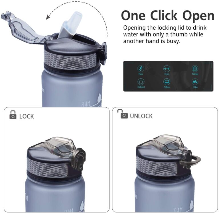 Botella de agua motivacional 1L