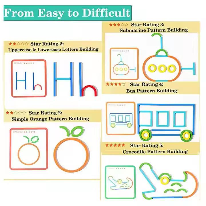 Juego de construccion de palos y anillos