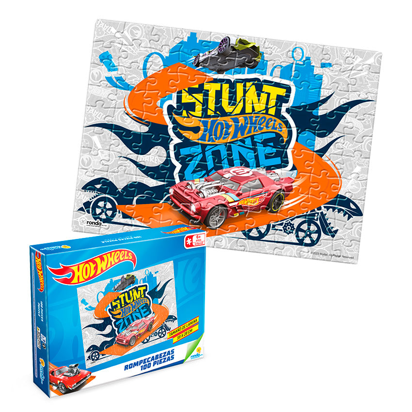 Rompecabezas 100  PIEZAS - HOT WHEELS