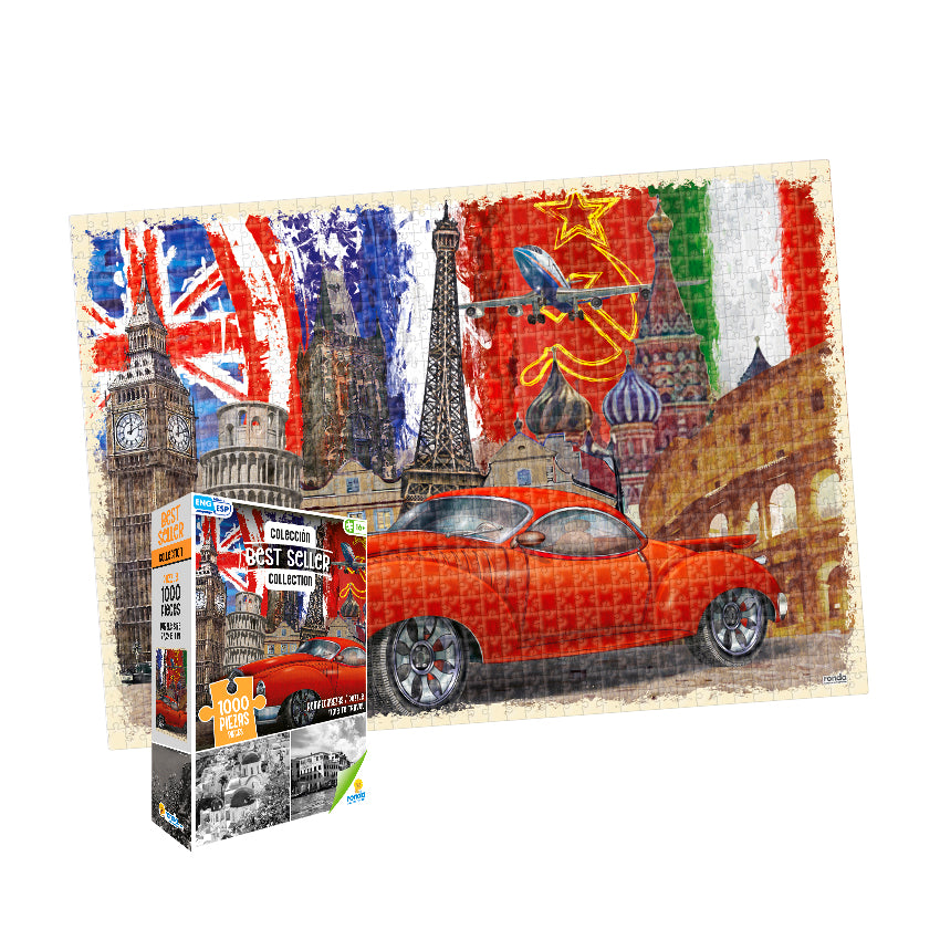 Rompecabezas 1000 PIEZAS - TIME TO TRAVEL - EUROPA