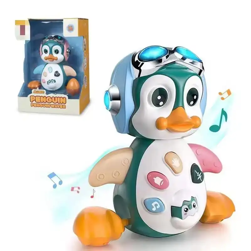 Robot pingüino con música