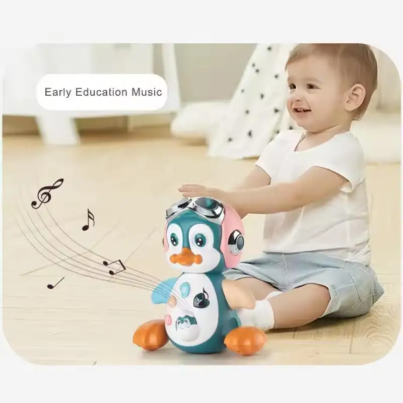 Robot pingüino con música