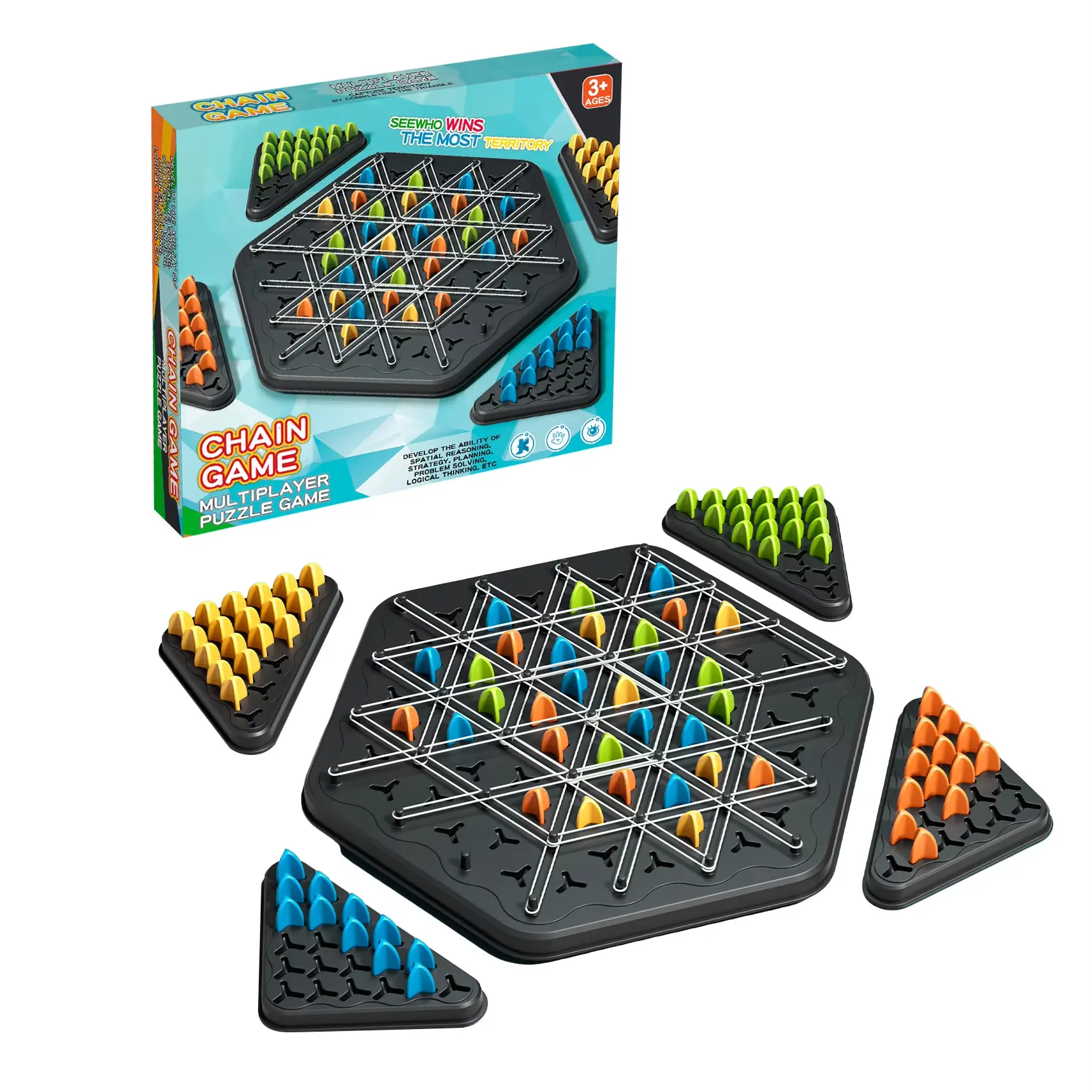 Juego de ajedrez de triangulo