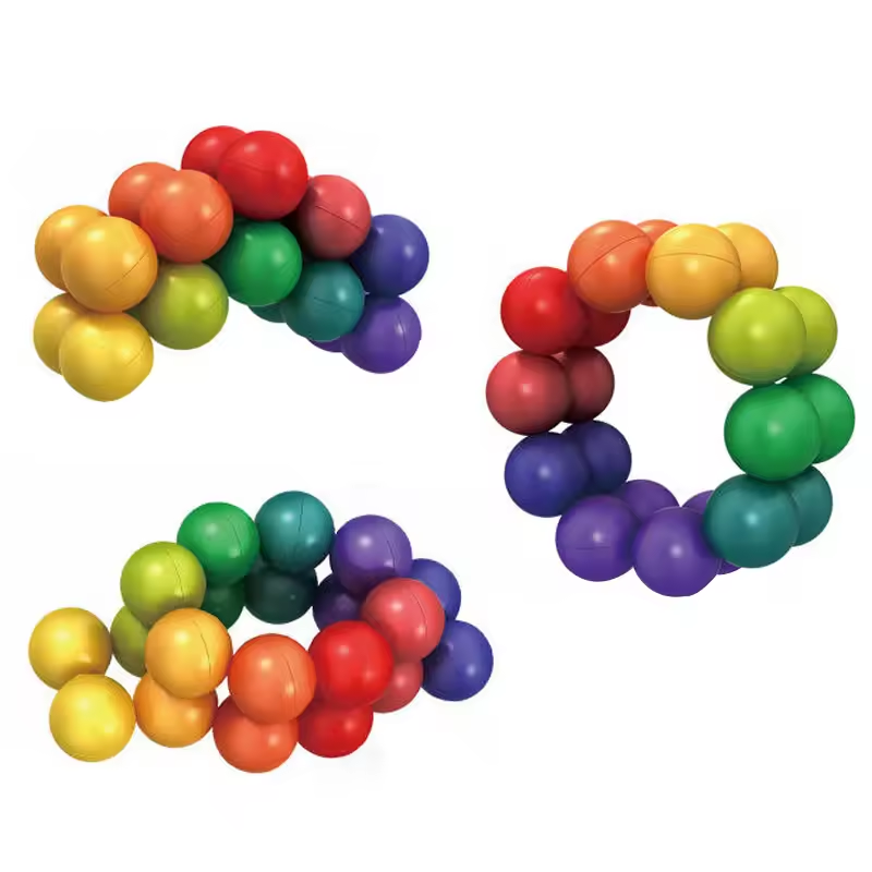 Juguete sensorial de esferas arcoiris