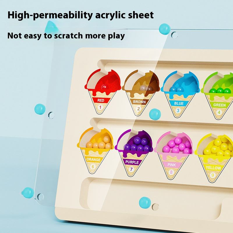 Laberinto magnetico de colores y numeros