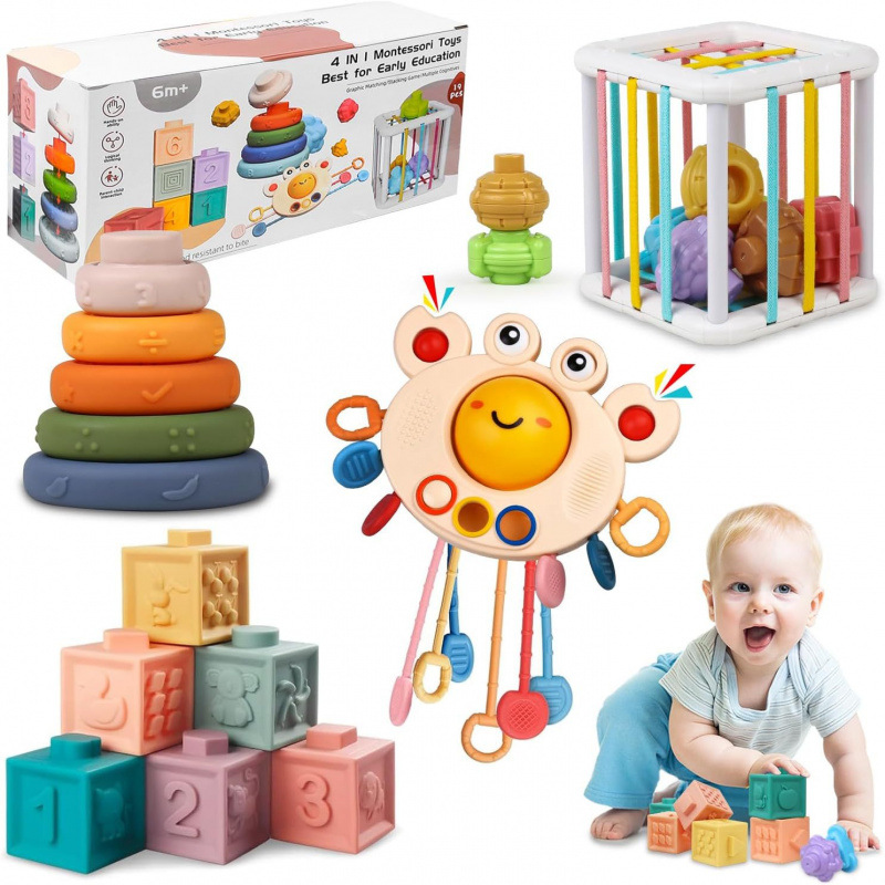 Juego para bebes 4 en 1 Montessori