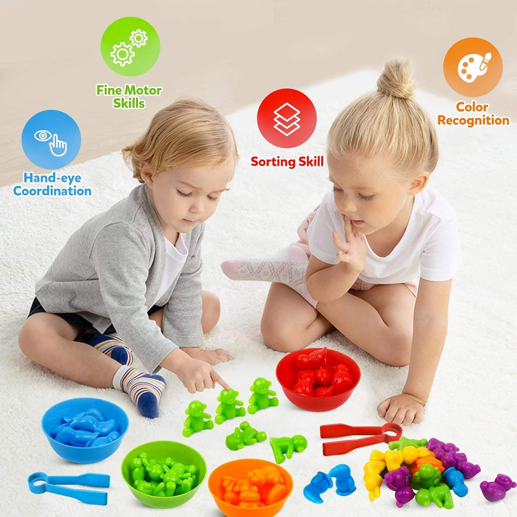 Juguete de clasificacion de colores Montessori