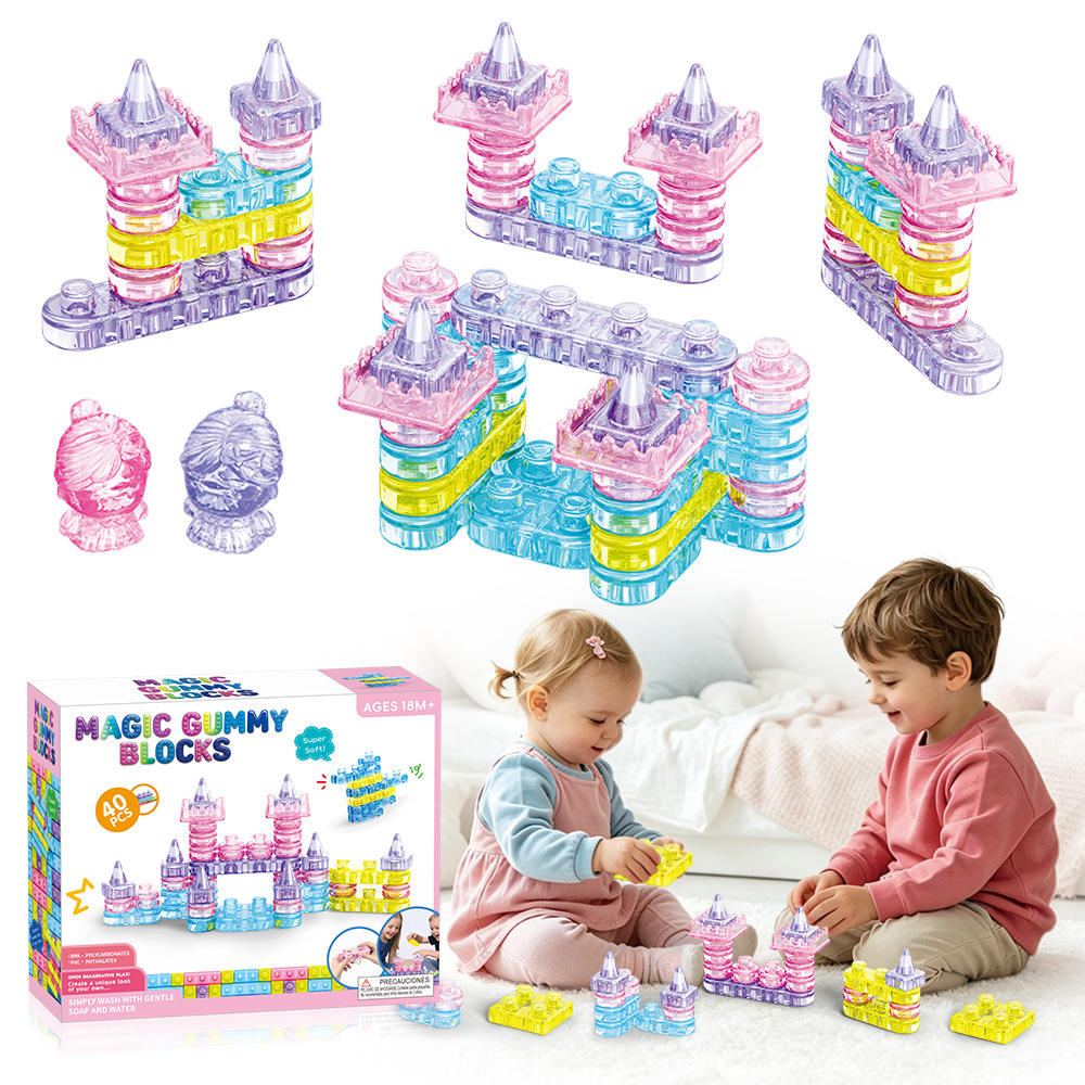 40pcs Bloques de gel Rosado