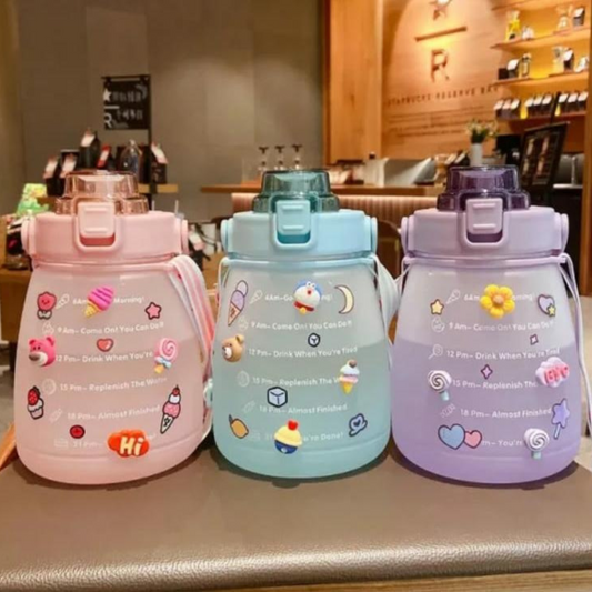 Botella Motivacional 1.5 L Stickers  Redonda