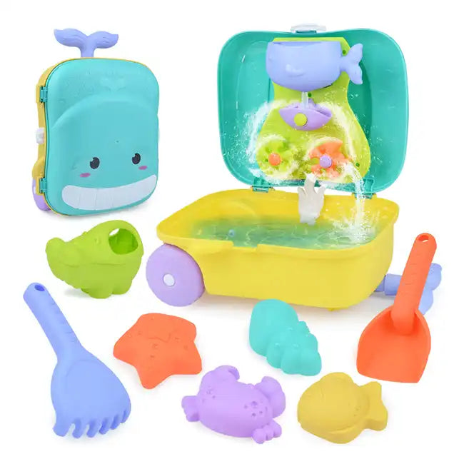 Maleta con juguetes de playa