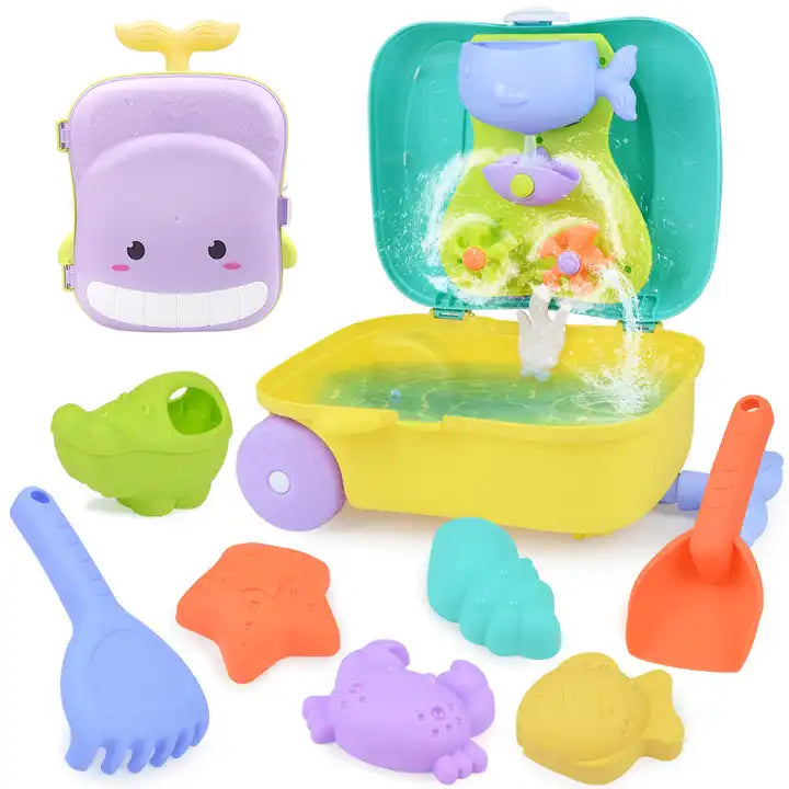 Maleta con juguetes de playa