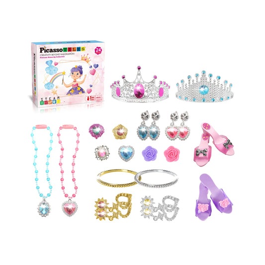 Picasso  24 Piece Royal Princess Dress Up Jewelry & Shoe Boutique Toy