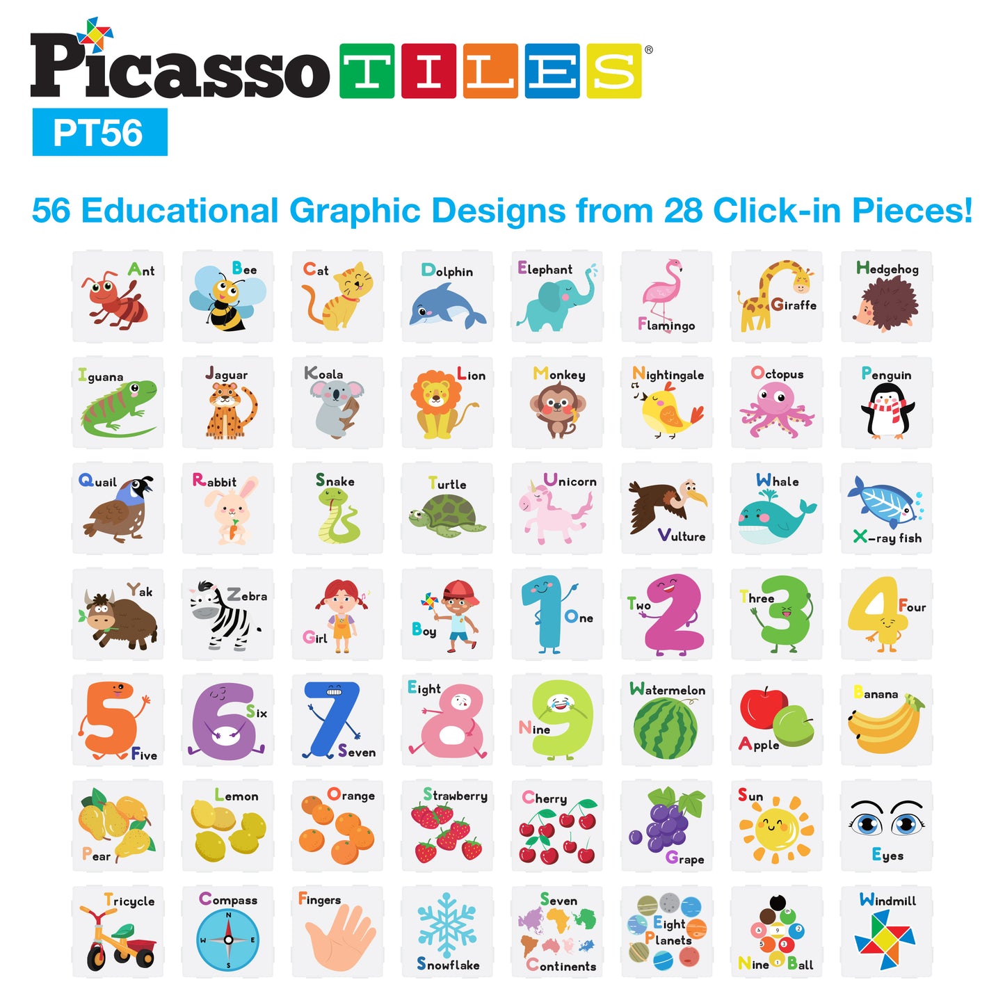 Picasso   Set  fundamental  y  de  cognicion  de  56  piezas