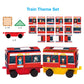 Picasso  64pc  Rocket,  Train  and  School  Bus  Theme  Set