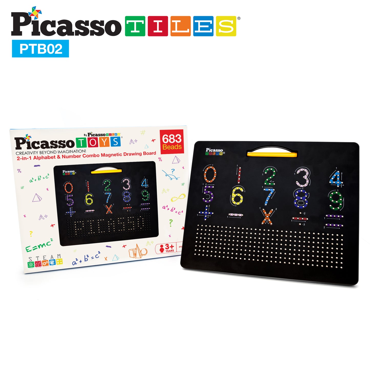 Picasso Tablero magnético 2 en 1 Letras y Números