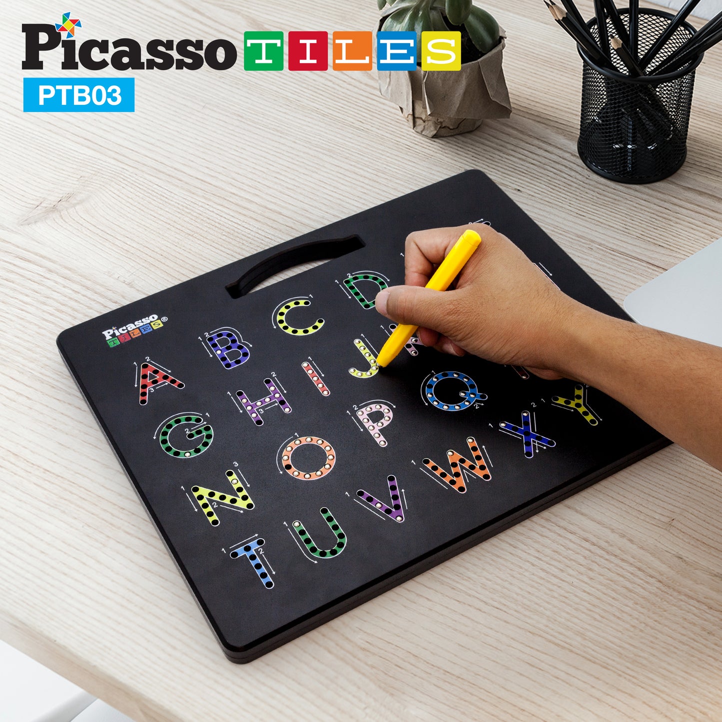 Picasso Tablero magnético 2 en 1 Letras mayúsculas y minúsculas