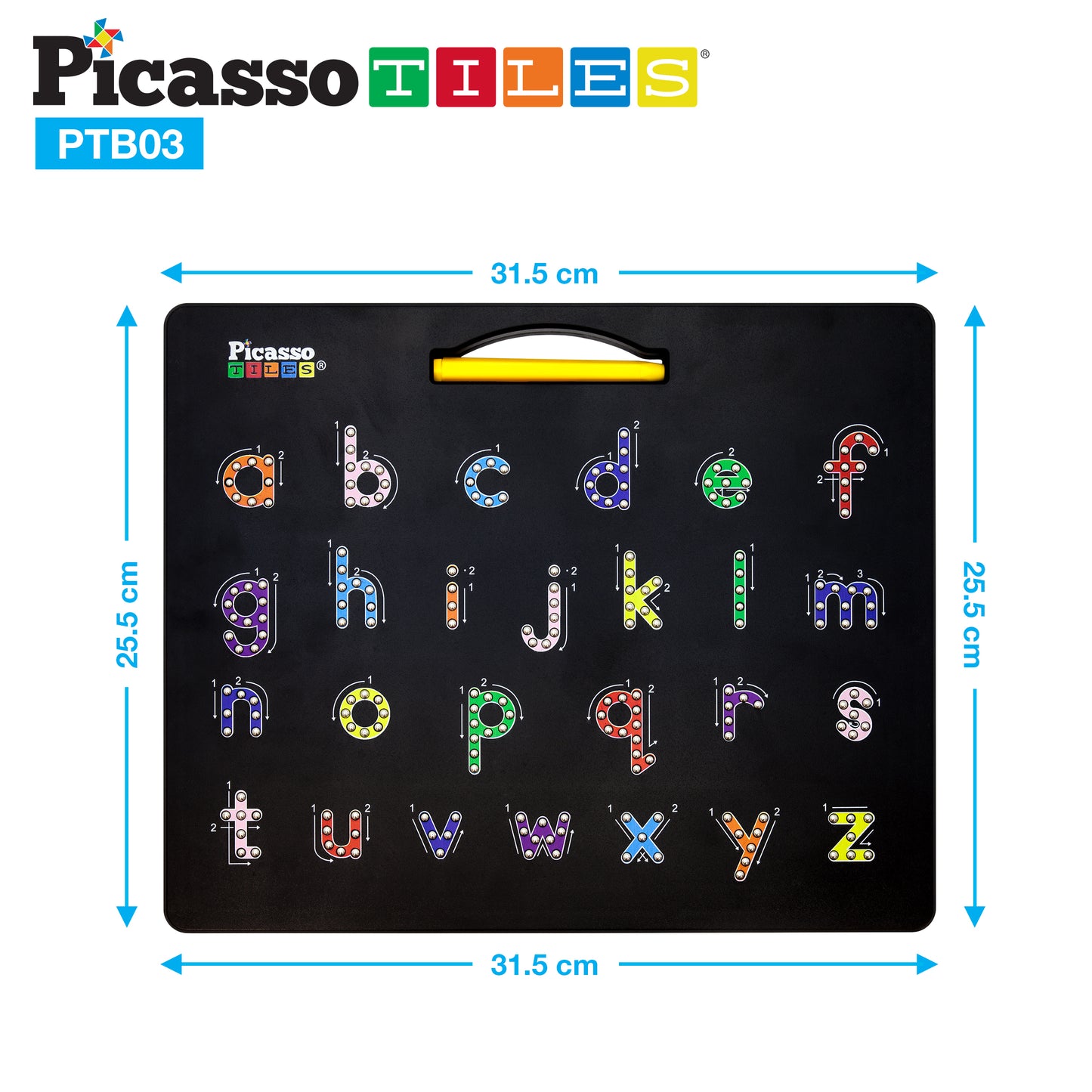 Picasso Tablero magnético 2 en 1 Letras mayúsculas y minúsculas