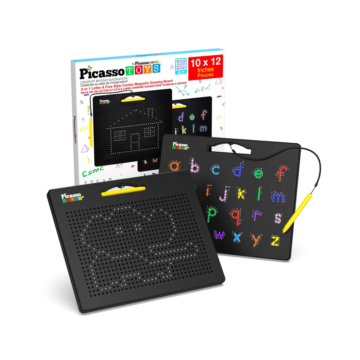 Picasso Tablero magnético 2 en 1 Letras y estilo libre