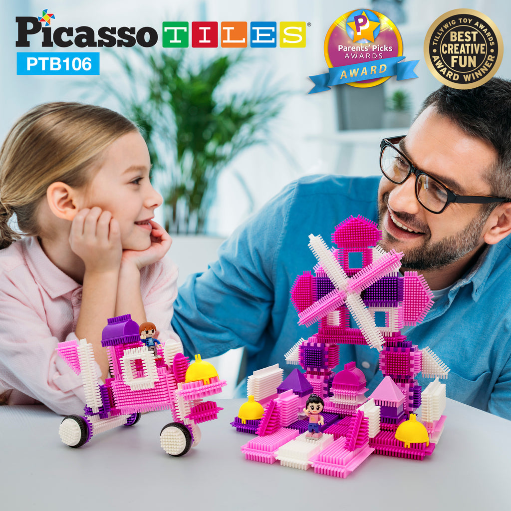 Picasso 106pc HedgeHog Blocks Pink