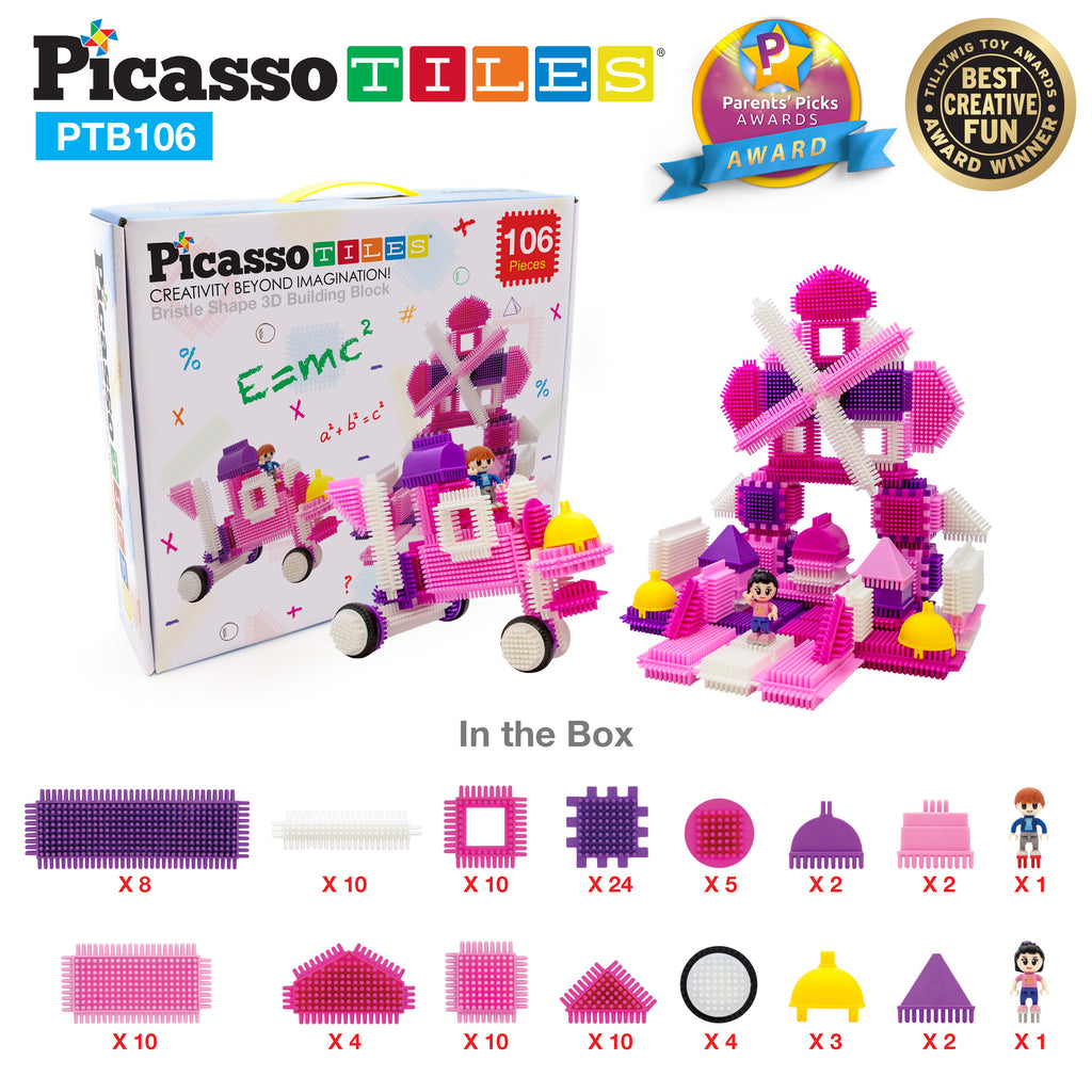 Picasso 106pc HedgeHog Blocks Pink