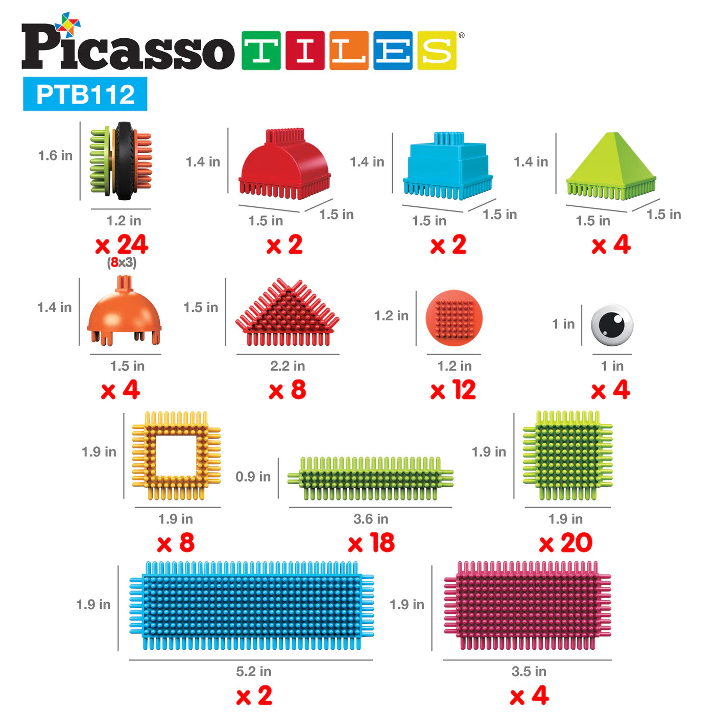 Picasso 112pc  HedgeHog  Blocks