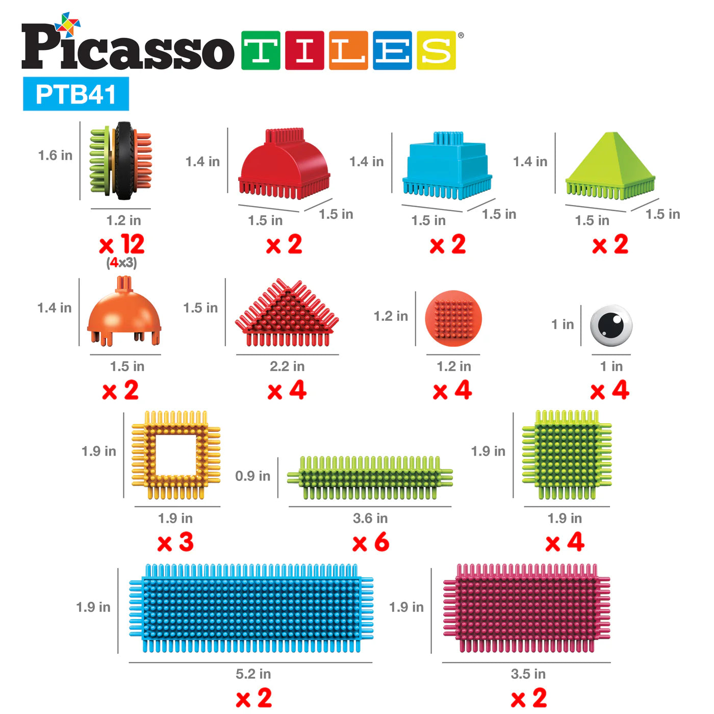 Picasso  41pc  HedgeHog  Blocks