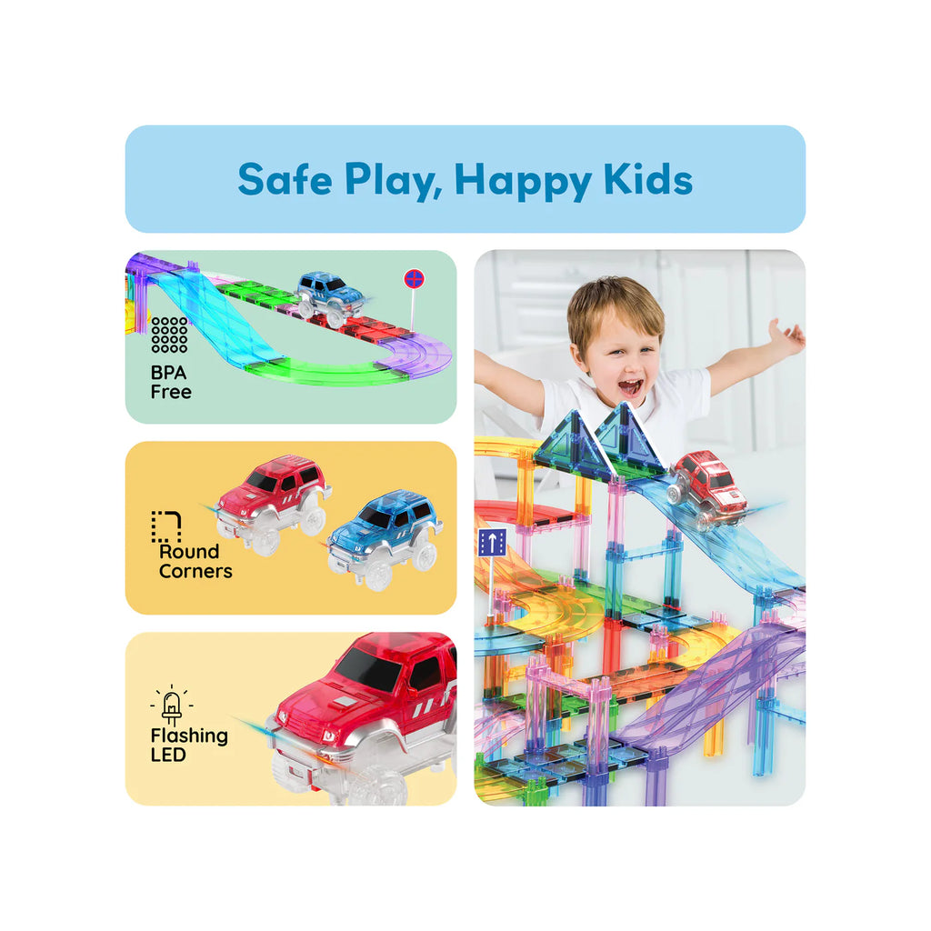 2 pcs FLASHING LED RACE CARS