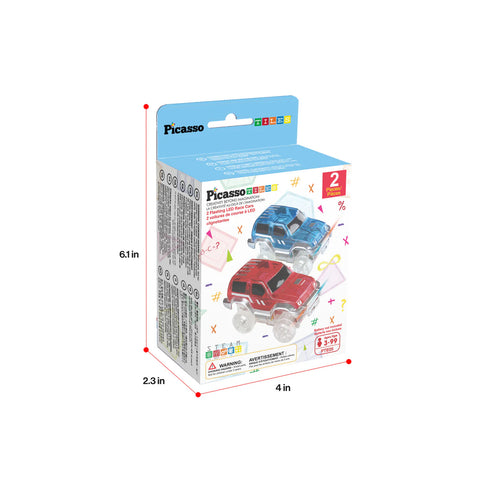 2 pcs FLASHING LED RACE CARS