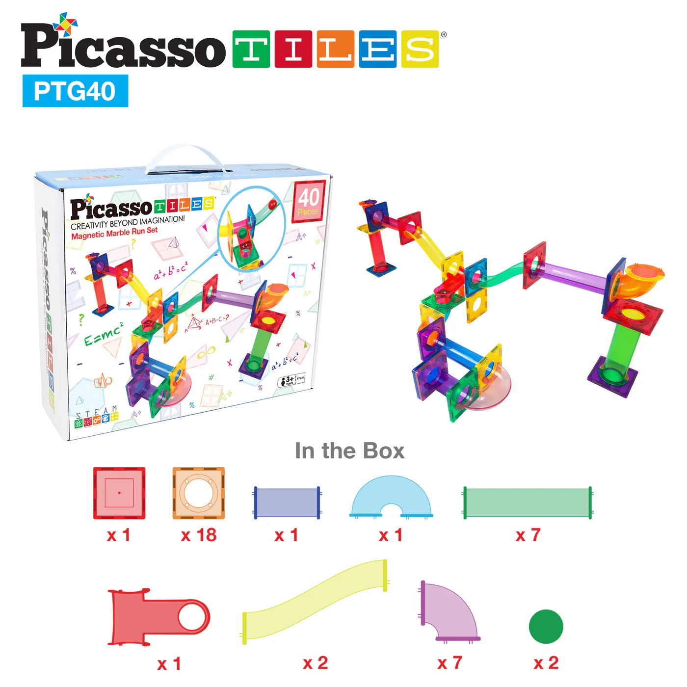 Picasso  40pc  marble  run  Bloques  magnéticos