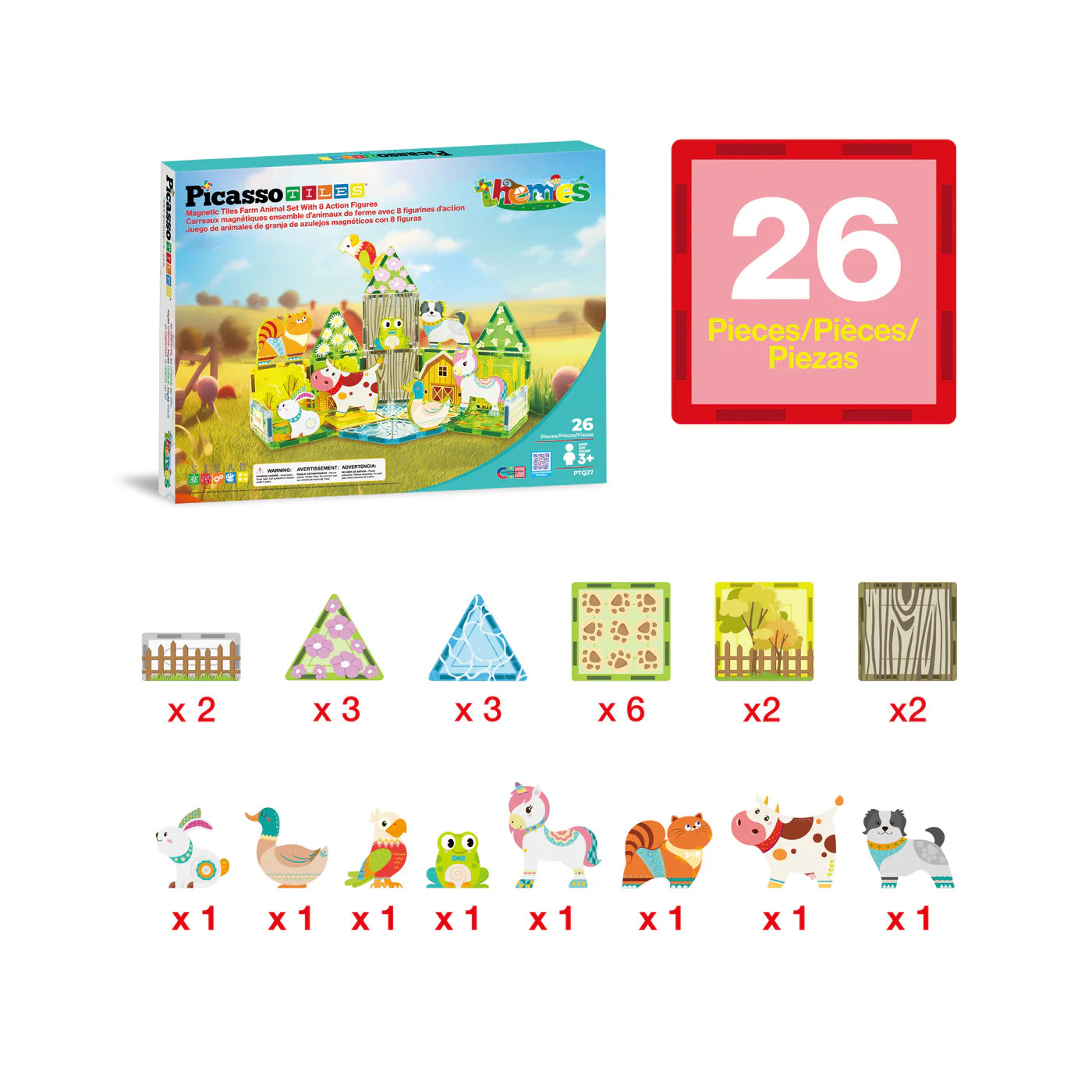 Picasso Granja de animales set de 26pcs