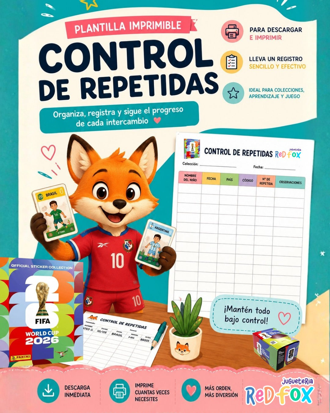 Plantilla Mundial Red Fox