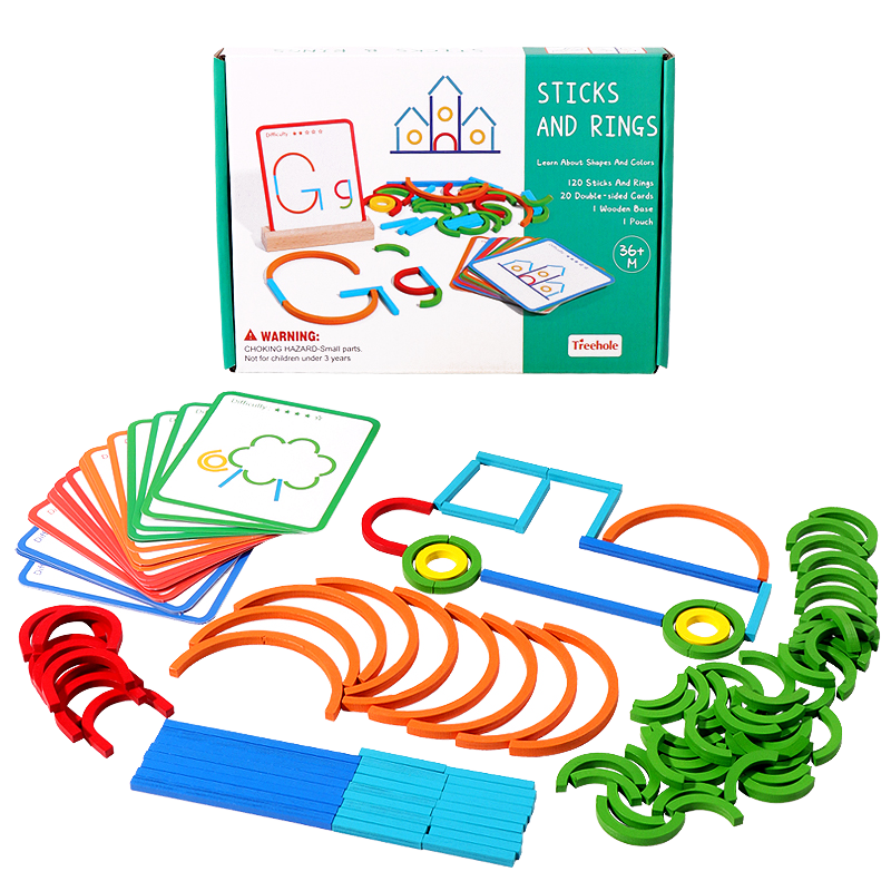 Juego de construccion de palos y anillos