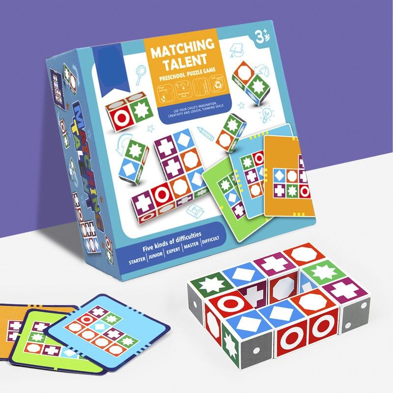 Juego de cubos de madera Matching Talent