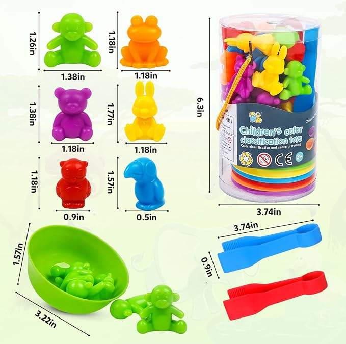 Juguete de clasificacion de colores Montessori