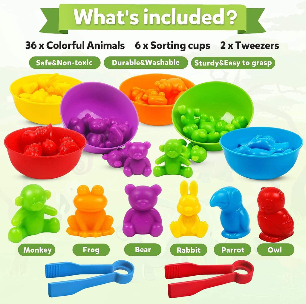 Juguete de clasificacion de colores Montessori