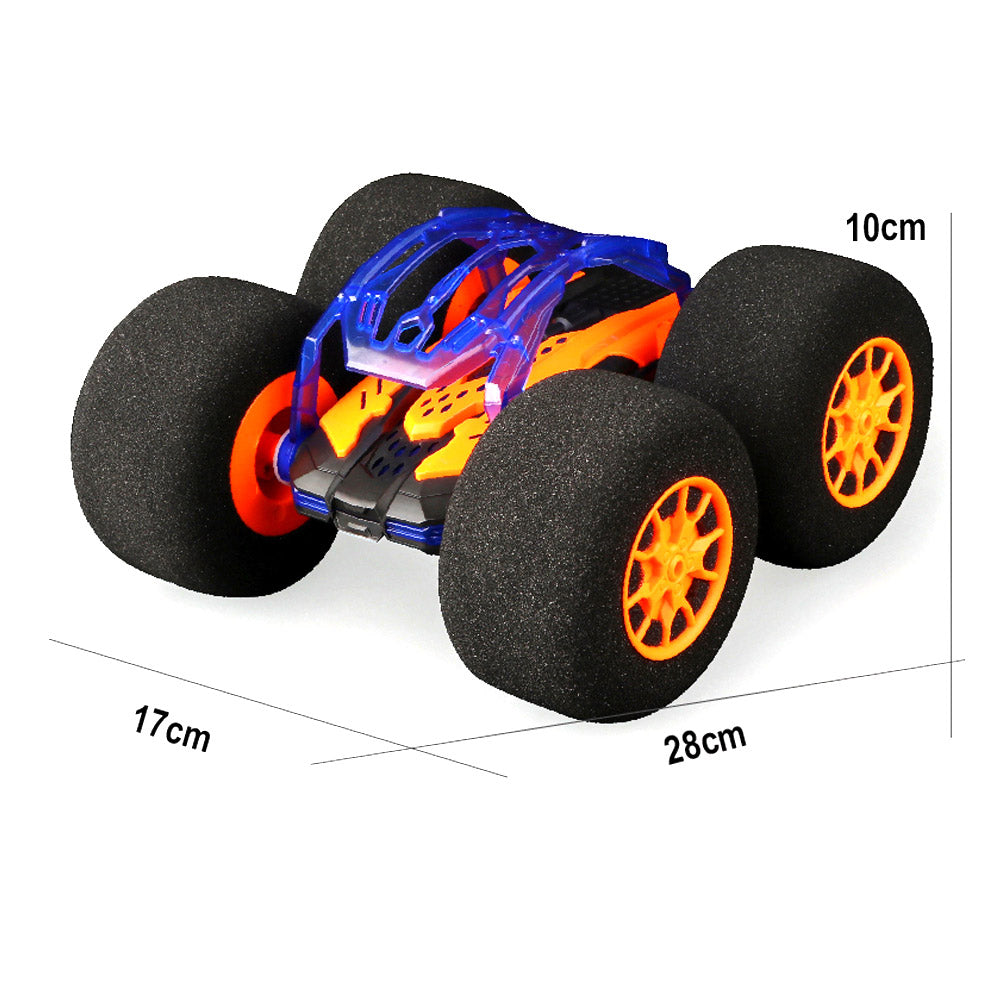 2.4G DIY Sponge Tire RC Stunt Car Toys 360 Rotation LED Light