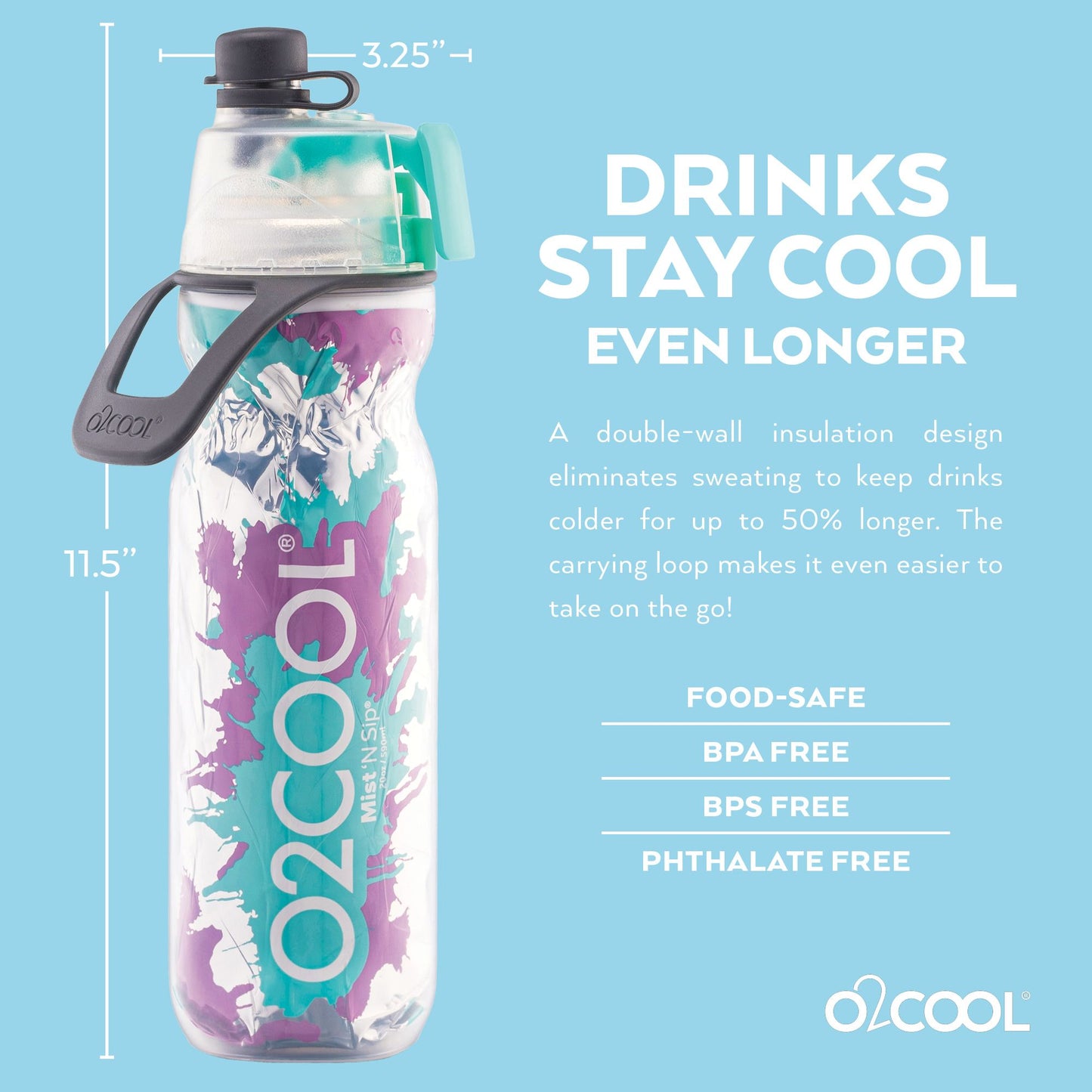 O2 Cool Mist N Sip Bottles