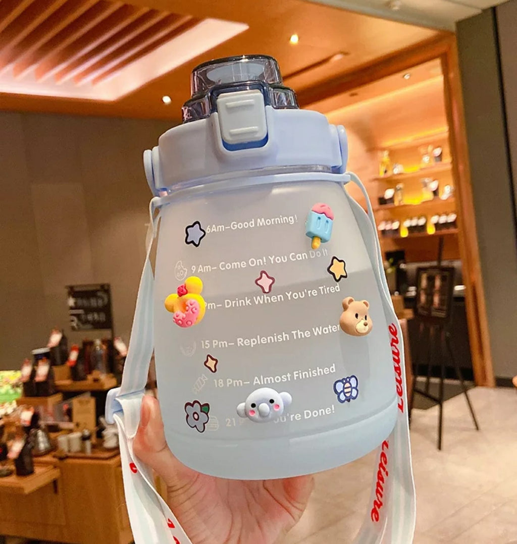 Botella Motivacional 1.5 L Stickers  Redonda